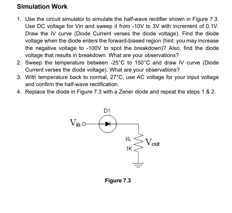 Simulation Work 1. Use the circuit simulator to | Chegg.com