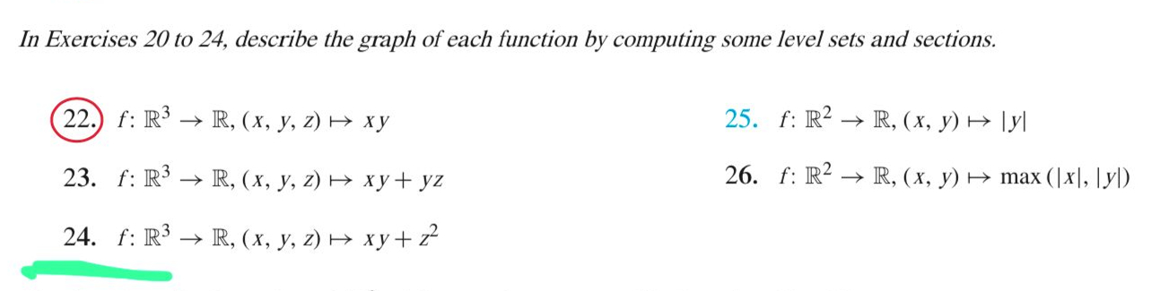Solved In Exercises 20 ﻿to 24, ﻿describe the graph of each | Chegg.com