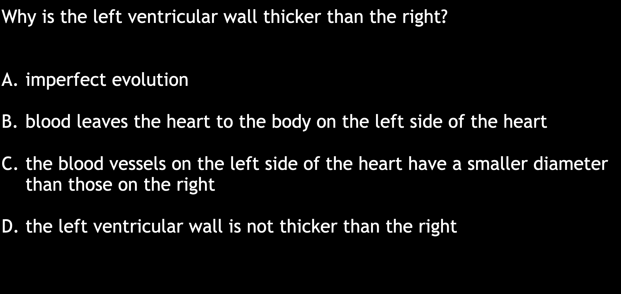 Solved Why is the left ventricular wall thicker than the | Chegg.com