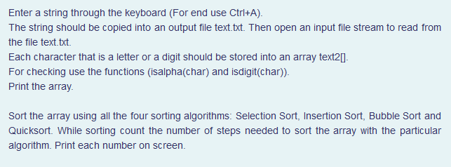 Solved Enter a string through the keyboard (For end use | Chegg.com