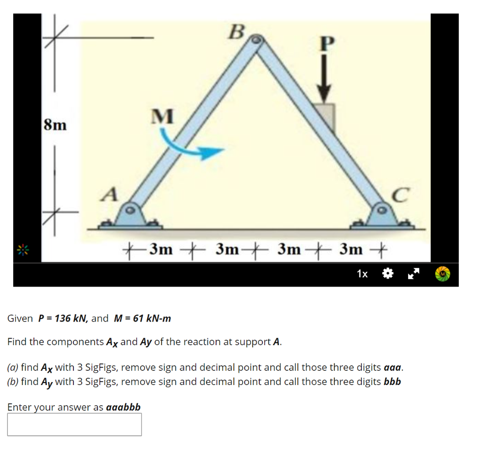 Solved В, M M 8m A +3m +3m +3m +3m + 1x Given P = 136 kN, | Chegg.com