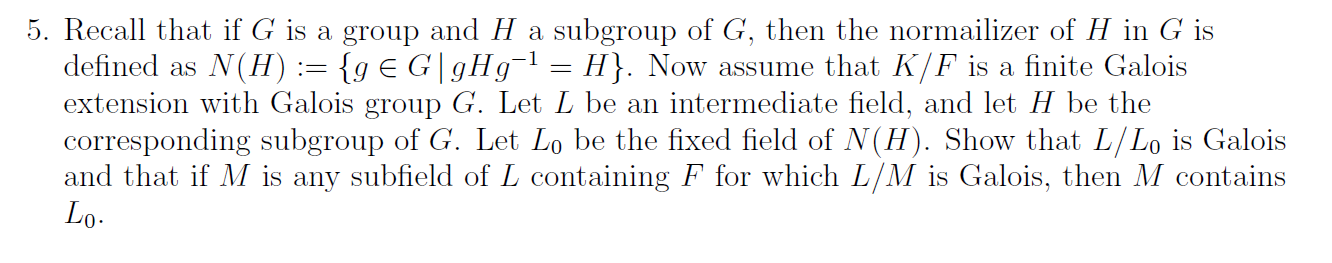 Solved 5. Recall that if G is a group and H a subgroup of G, | Chegg.com