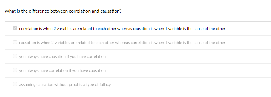 Solved What is the difference between correlation and | Chegg.com