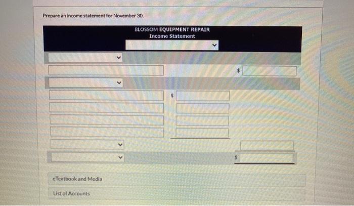 On November 1, 2025, the following were the account | Chegg.com