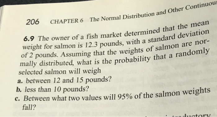Solved Continuou 206 CHAPTER 6 The Normal Distribution and | Chegg.com