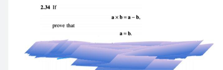 Solved 2.34 If axb=a - b, prove that a = b. | Chegg.com