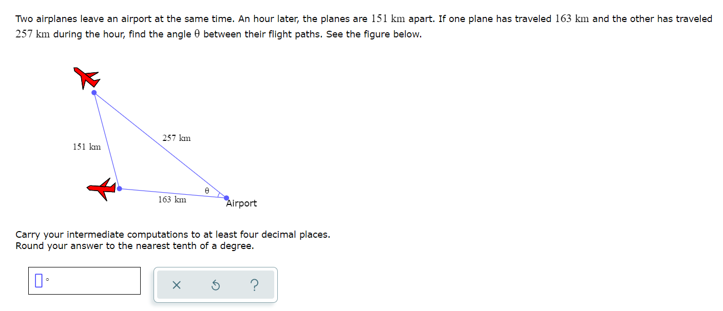 Solved Two Airplanes Leave An Airport At The Same Time. An | Chegg.com