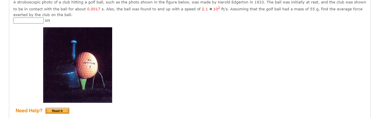 Solved A stroboscopic photo of a club hitting a golf ball, | Chegg.com