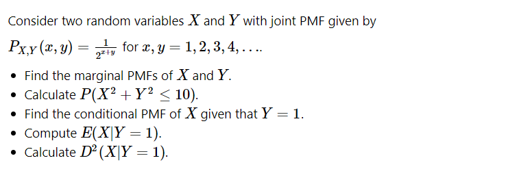 Solved Consider Two Random Variables X And Y With Joint P Chegg Com