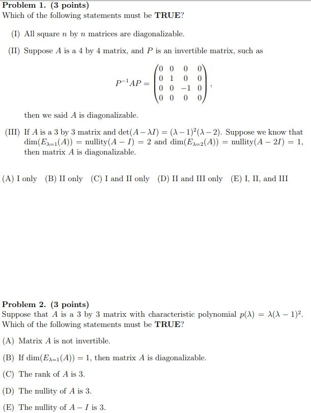 Solved Problem 1 3 Points Which Of The Following State Chegg Com