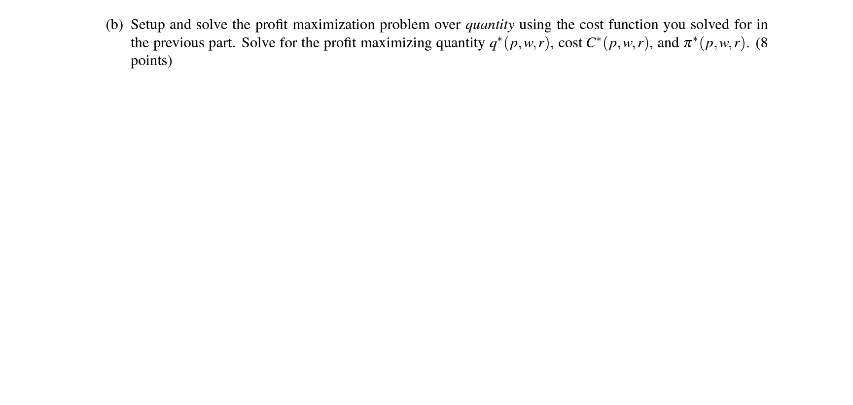 Solved 3 Consider A Firm With The Production Function F Chegg Com