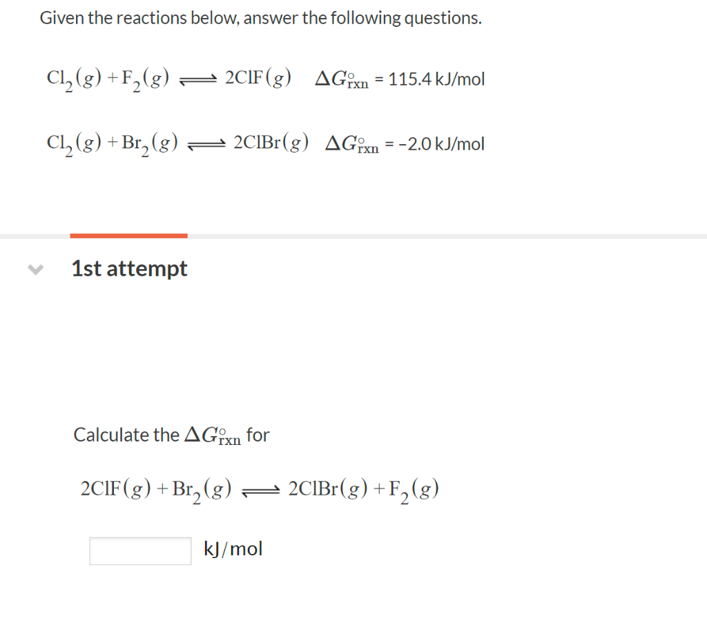 Solved Given the reactions below, answer the following | Chegg.com