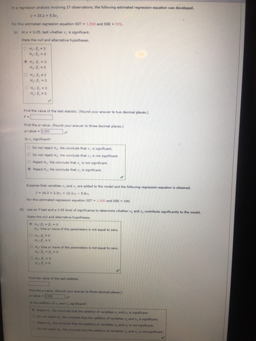 regression loss can't decrease · issue #662 ·... Solved in a regression analysis involving 27 observations, | Chegg.com
