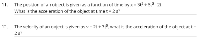Solved 1. The position of an object is given as a function | Chegg.com