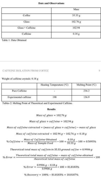 Percent Recovery Definition Percent Recovery Formula Chemistry