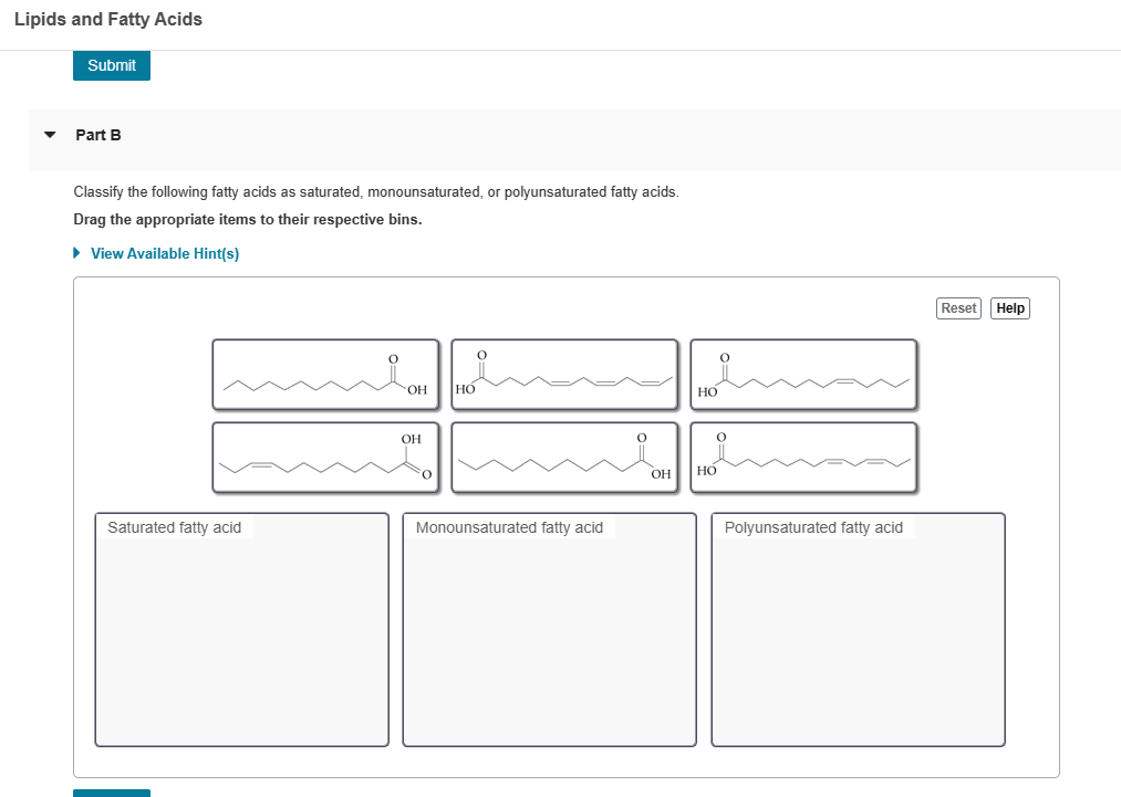 [Solved]: Lipids B Lipids And Fatty Acids Part B Classify Th