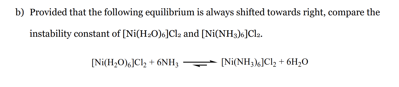 Solved B) Provided That The Following Equilibrium Is Always | Chegg.com