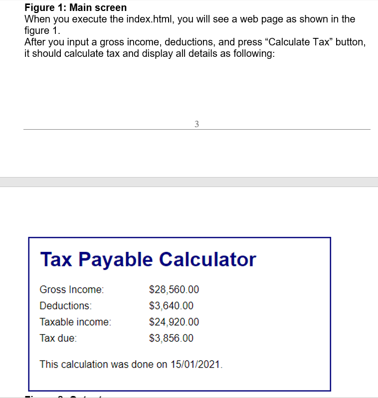 Solved Build the Australian Tax Payable Calculator using php