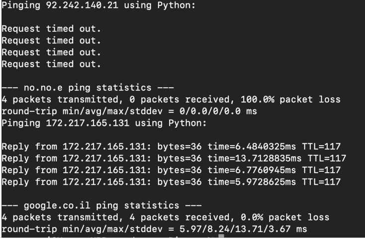 Solved Hello , I have the below code for the icmp pinger . | Chegg.com