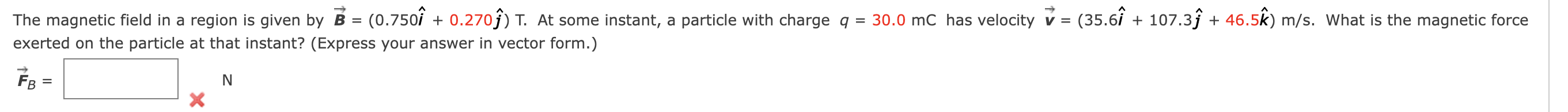 Solved The magnetic field in a region is given by | Chegg.com