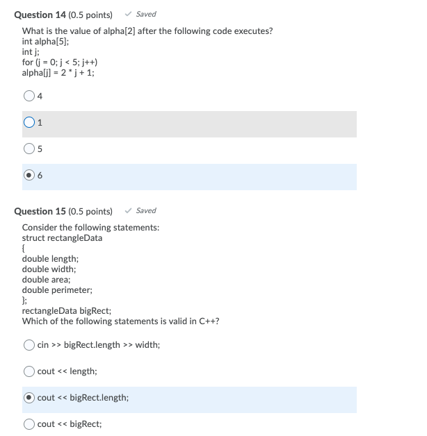 Solved Saved Question 14 (0.5 Points) What Is The Value Of | Chegg.com