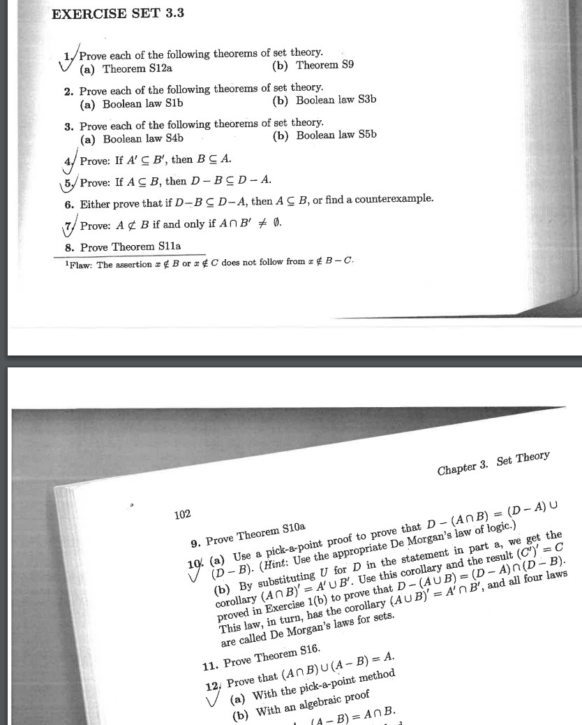 Solved 1. Prove Each Of The Following Theorems Of Set | Chegg.com