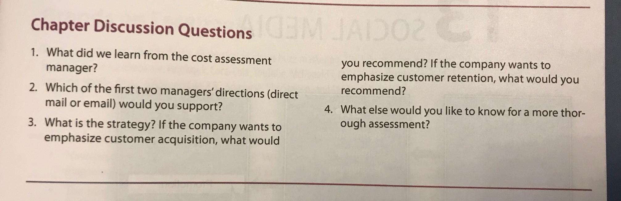 "Chapter Discussion Questions". Both chapters 12 and | Chegg.com