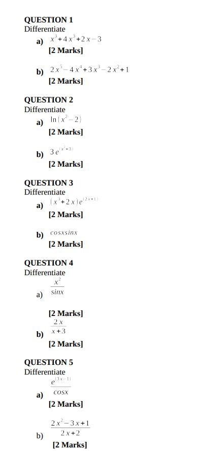 differentiate 4x 3 3x 2 4 x 2 8