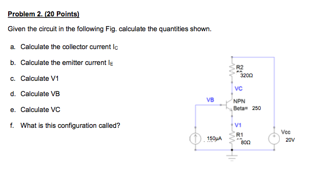 Solved Problem 2. (20 Points) Given the circuit in the | Chegg.com