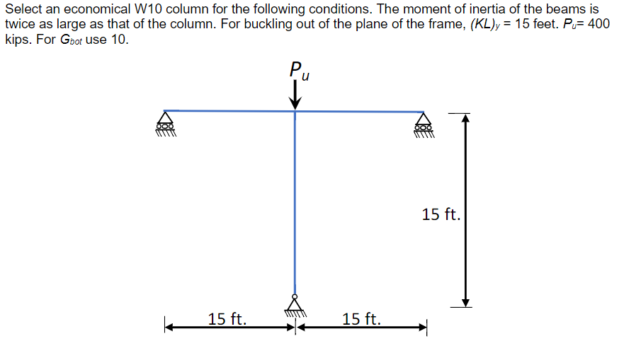 Solved Select an economical W10 column for the following | Chegg.com
