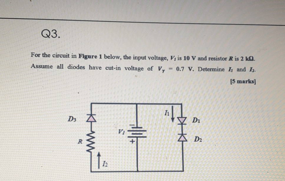 Solved Q3. For the circuit in Figure 1 below, the input | Chegg.com