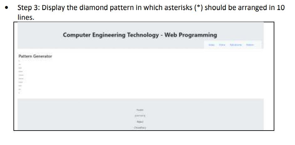 Create a web page named ‘Pattern.html’ that | Chegg.com