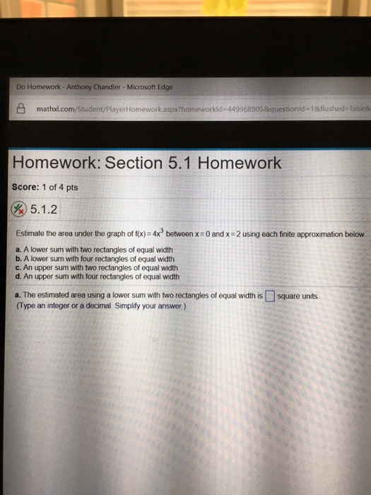 Solved Do Homework- Anthony Chandler - Microsoft Edge 凸 math | Chegg.com