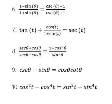 Solved 1+sin(θ)1−sin(θ)=csc(θ)+1csc(θ)−1tan(t)+1+sin(t)cos(t | Chegg.com