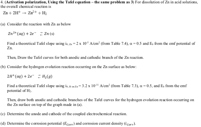 4-activation-polarization-using-the-tafel-equation-chegg