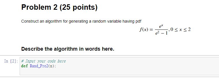 Solved Construct an algorithm for generating a random | Chegg.com