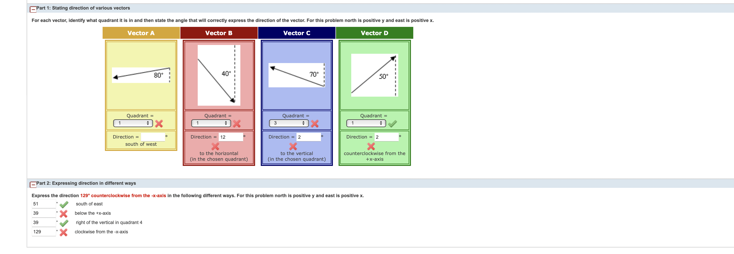 solved-express-the-direction-129-counterclockwise-from-the-chegg