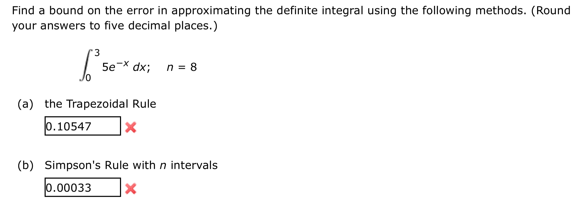 Solved Find a bound on the error in approximating the | Chegg.com