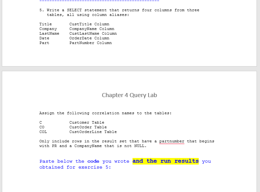 6. Write a SELECT statement that returns three | Chegg.com