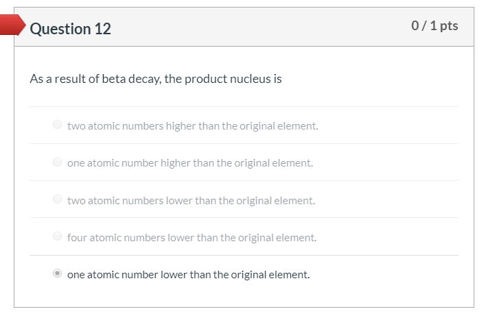 Solved Question 11 0/1 pts Which of the following is | Chegg.com