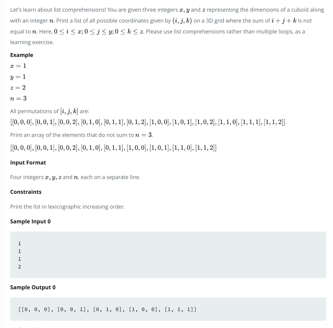 Solved Let's Learn About List Comprehensions! You Are Given | Chegg.com