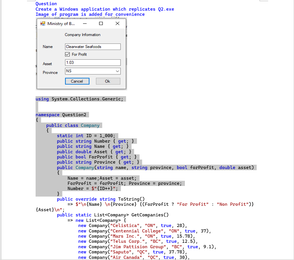 Question Create a Windows application which | Chegg.com