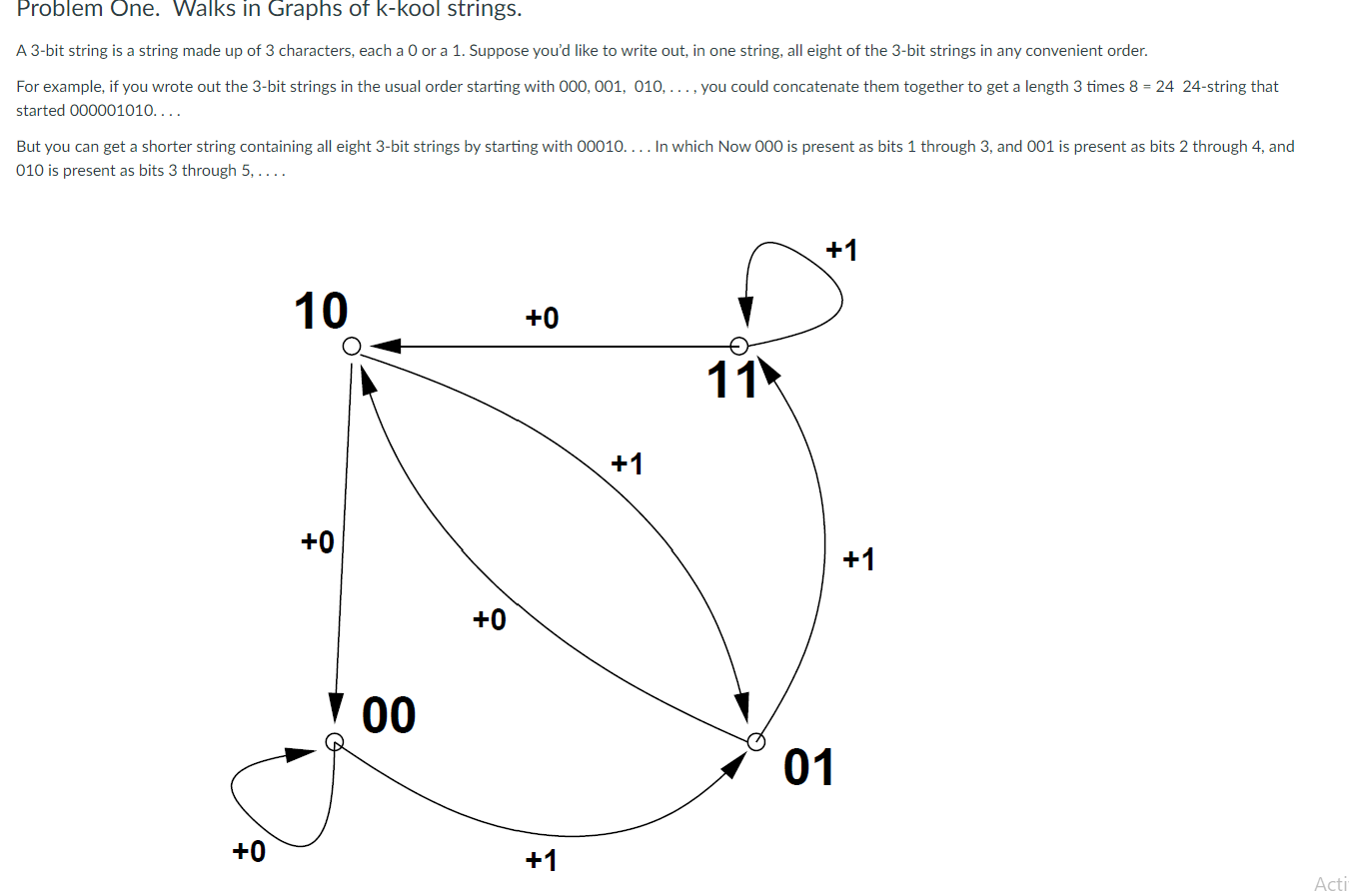 Solved Problem One. Walks in Graphs of k-kool strings. A | Chegg.com