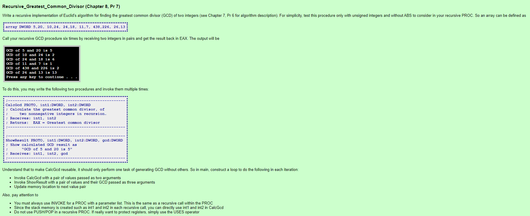 Solved Recursive_Greatest_Common_Divisor (Chapter 8, Pr 7) | Chegg.com