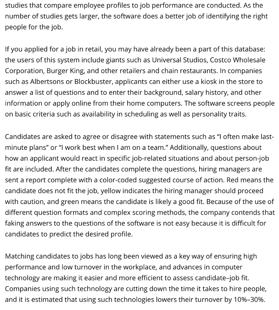 Solved 16.1 Case in Point Kronos Uses Science to Find the