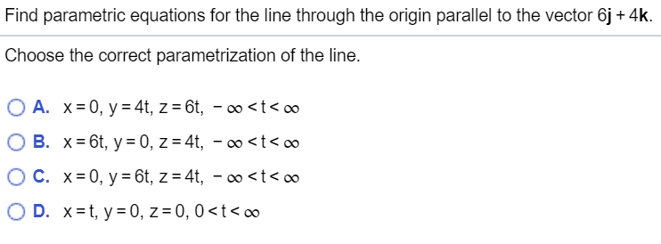 Solved Find parametric equations for the line through the | Chegg.com