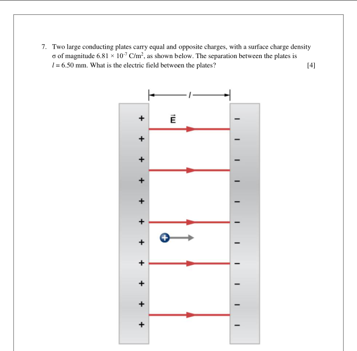 Solved 7. Two large conducting plates carry equal and