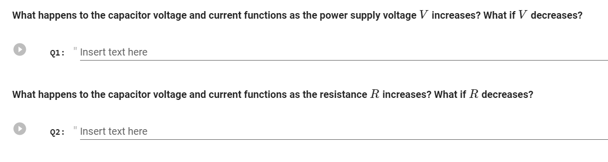 Solved = CV (1) where C is the capacitance, Q is the charge | Chegg.com