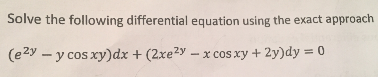 Solved Solve the following differential equation using the | Chegg.com