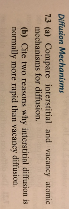 Solved Compare Interstitial And Vacancy Atomic Mechanisms | Chegg.com